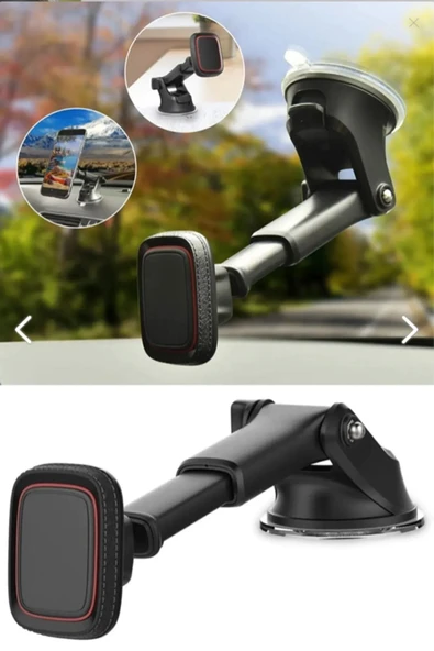 DEANB T-35 360° Dönebilen Mıknatıslı Uzayan Vantuzlu Tutacak Araç Içi Telefon Tutucu - 7