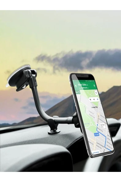 DEANB Fhd07 Neodimyum Manyetik Araç Telefon Tutucu - Universal Yapışkanlı Telefon Standı, Siyah - 5