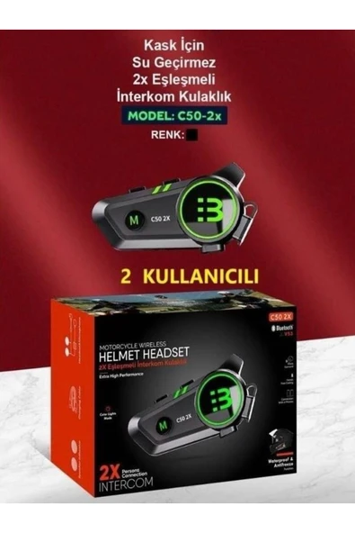 DEANB 2X Kişi İnterkom Bağlantı HD Stereo Motosiklet Kulaklığı Bluetooth Motor Kask Kulaklık Uyumlu - 6
