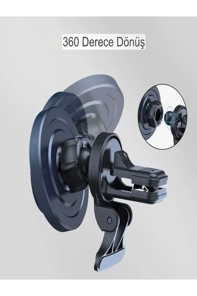 DEANB Fhd-14 360° Wireless Kablosuz 15w Şarj Mıknatıslı Tutacak Havalandırma Için Araç Içi Telefon Tutucu - 4