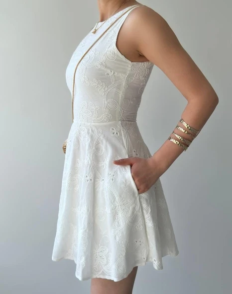 Vess Cep Detaylı Elbise - Resim 8