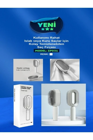 DEANB Elastic Airbag Masaj Tarak Kullanımı Rahat Islak Kuru Saçlar İçin Kolay temizlenebilen Saç Fırçası - 8