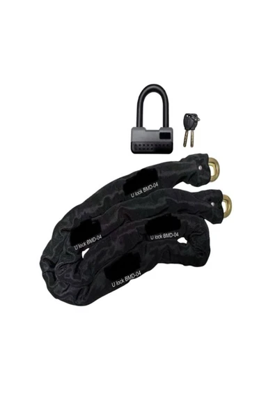 DEANB BMD-04 1.8m Uzunluk Çalınmalara Karşı Dayanıklı Motosiklet Zinciri Motor U-Lock Kilit - 1