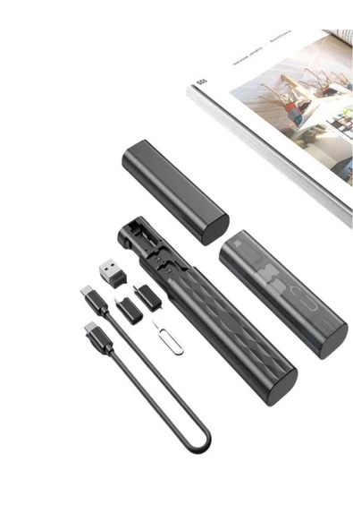 çelikwork inspiring technology 7in1 Type-C, USB, Micro, Lighting Çevirici Dönüştürücü Çoklayıcı IOS, Android, Windows Seyahat Seti - 1