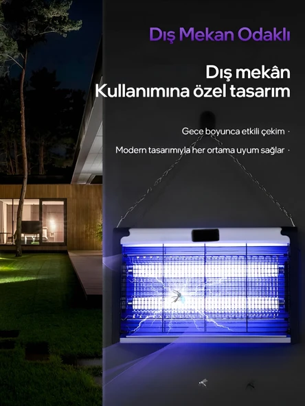 DEANB 8W Çift UVA Işık Elektrikli Sinek Öldürücü A Enerji Haşere Yok Edici Sivrisinek Kovucu Tuzak Lamba - Resim 2