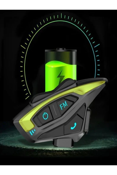 ÇELİKWORK Shark8 Motorcu Kask Kulaklığı 8 Kişi 2km Interkom Gürültü Azaltma Müzik Paylaşımı Rgb Işık Wireless - Resim 3