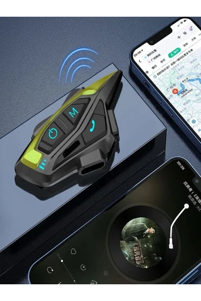 ÇELİKWORK Shark2 Motorcu Kask Kulaklığı 2 Kişi 1km Interkom Gürültü Azaltma Müzik Paylaşımı Rgb Işık Wireless - Resim 2