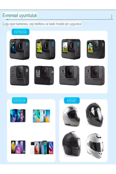 DEANB Motosiklet Telefon - Aksiyon Kamera Tutucu (4.0-6.9 İnç) – Motor Kask Aksesuarı Çene Montaj - 5