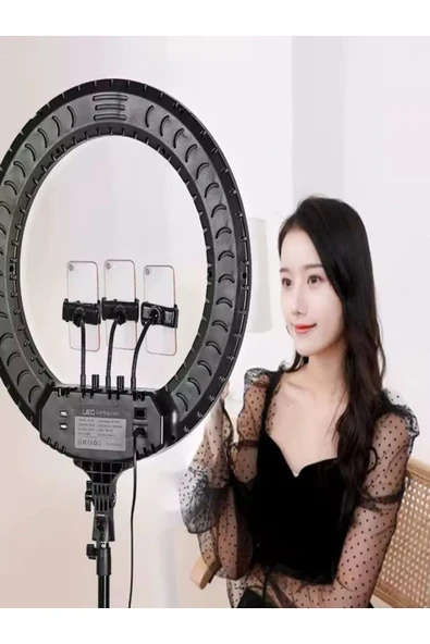 DEANB Alüminyum Alaşım 3D AR Panaromik 56cm 360° Dönen Kumandalı LED Fotoğraf Video Çekim Işığı - 1