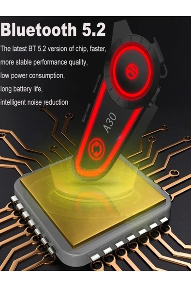 DEANB A030 IP7 Su Geçirmez RGB Wireless İNTERKOM Motor Motosiklet Stereo Kask Kulaklığı - 3