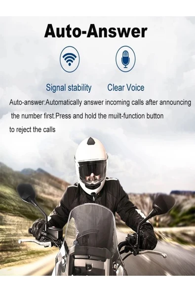 DEANB A030 IP7 Su Geçirmez RGB Wireless İNTERKOM Motor Motosiklet Stereo Kask Kulaklığı - 8
