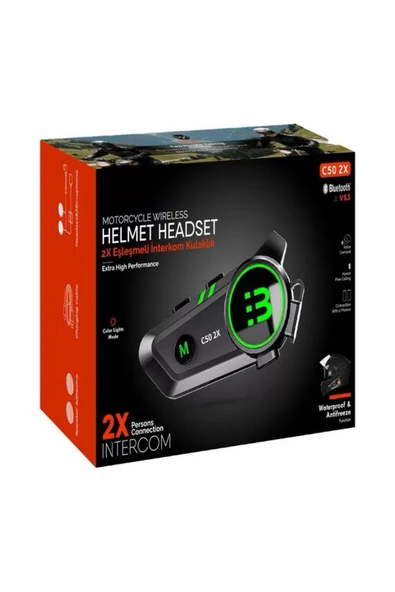 DEANB 2X Kişi İnterkom Bağlantı HD Stereo Motosiklet Kulaklığı Bluetooth Motor Kask Kulaklık Uyumlu - 5