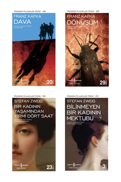 Dönüşüm + Bir Kadının Yaşamından Yirmi Dört Saat + Bilinmeyen Bir Kadının Mektubu + Dava- 4 Kitap Se ürün görseli 1