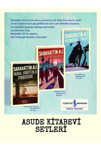 Kürk Mantolu Madonna-İçimizdeki Şeytan-Kuyucaklı Yusuf-ASUDE KİTABEVİ SETLERİ ürün görseli 1