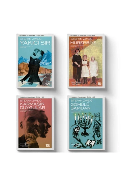 Stefan Zweig Seti 4 Kitap - Yakıcı Sır - Gömülü Şamdan - Mürebbiye - Karmaşık Duygular ürün görseli 1