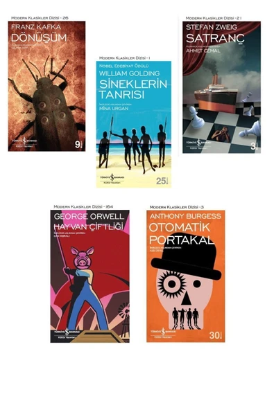 Dönüşüm + Sineklerin Tanrısı + Satranç + Hayvan Çiftliği + Otomatik Portakal ürün görseli 1