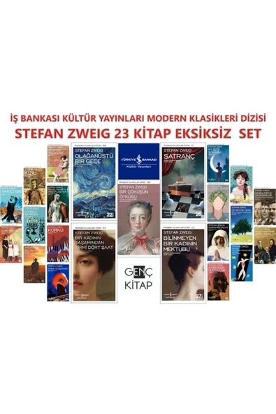 Iş Bankası Stefan Zweıg 23 Kitap Set Modern Klasikler Dizisi Satranç-olağanüstü Bir Gece-korku - 1