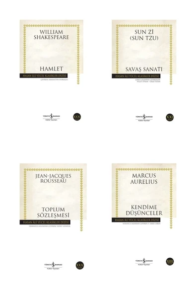 Hamlet - Toplum Sözleşmesi - Savaş Sanatı - Kendime Düşünceler - Iş Bankası 4 Kitap Tatil Set ürün görseli 1