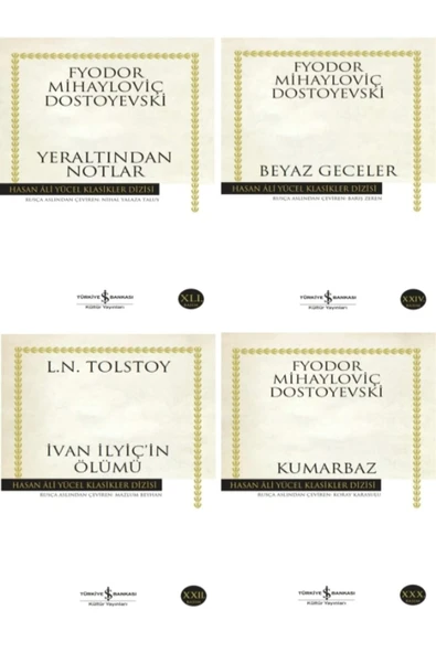 Kumarbaz+ivan Ilyiç'in Ölümü+yeraaltından Notlar+beyaz Geceler 4 Kitap Set ürün görseli 1