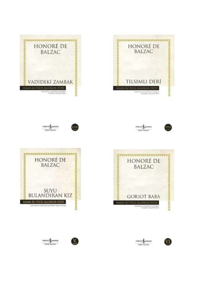 Balzac 4 Kitap Set ( Vadideki Zambak - Tılsımlı Deri - Goriot Baba - Suyu Bulandıran Kız ) ürün görseli 1