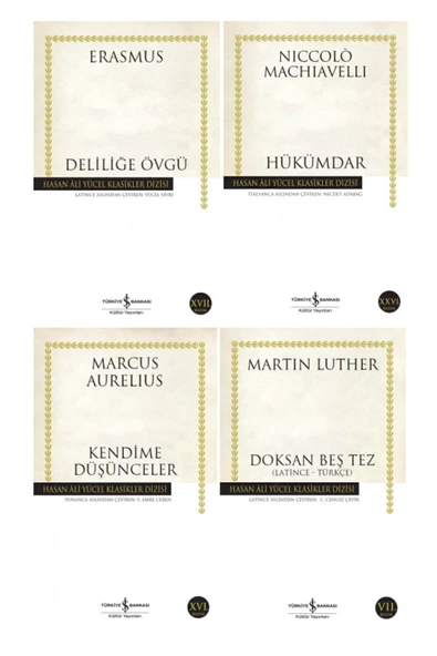Antik Yunanca Ve Latince Felsefe Klasikleri 4'lü Set / Erasmus+machiavelli+aurelius+luther ürün görseli 1
