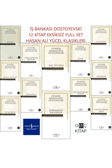 Ş Bankası Dostoyevski 12 Kitap Set Hasan Ali Yücel Klasikleri Suç Ve Ceza-karamazov-yeraltından ürün görseli 1