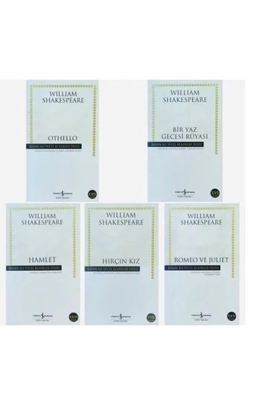 William Shakespeare / 5 Kitap Set - Hamlet - Othello - Hırçın Kız - Romeo Ve Julıet- Bir Yaz Gecesi ürün görseli 1