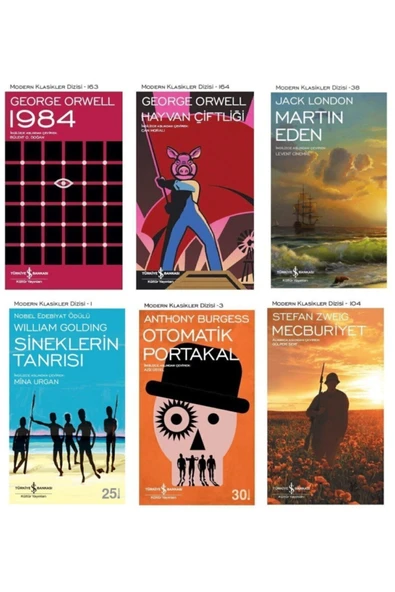 6 Kitap Iş Kültür Yayınları Set 1984 Hayvan Çiftliği Martın Eden Mecburiyet Sineklerin Tanrısı ürün görseli 1