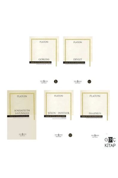 Platon 5 Kitap Set Iş Bankası Hasan Ali Yücel Klasikleri Sokratesin Savunması-devlet-şölen Dostluk ürün görseli 1