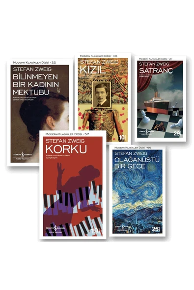 Stefan Zweig- Kızıl / Satranç / Korku / Bilinmeyen Bir Kadının Mektubu / Olağanüstü Bir Gece ürün görseli 1