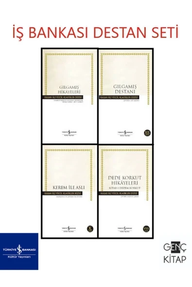 Iş Bankası 4 Kitap Destan Seti Hasan Ali Yücel Klasikleri Gılgamış Destan-kerem Ile Aslı-dede Korkut ürün görseli 1