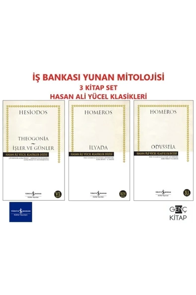 Iş Bankası Yunan Mitolojisi 3 Kitap Set Hasan Ali Yücel Klasikler Homeros-ilyada-odysseia ürün görseli 1