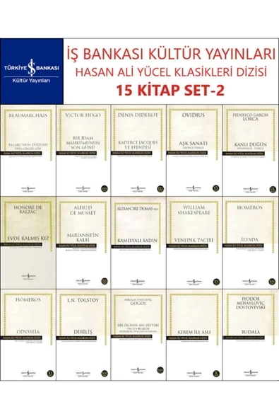 Iş Bankası Hasan Ali Yücel Klasikler Dizisi 15 Kitap Set 2 Hugo-balzac-gogol-tolstoy-homeros-dosto ürün görseli 1