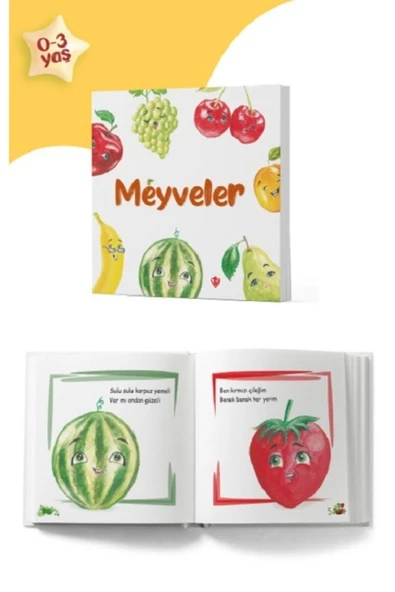 Meyveler 0-3 Yaş Merve Türkay - Diyanet Vakfı Yayınları ürün görseli 1