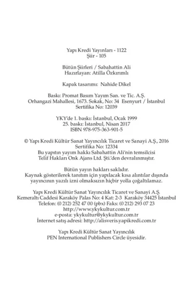 Bütün Şiirleri / Sabahattin Ali - Resim 5