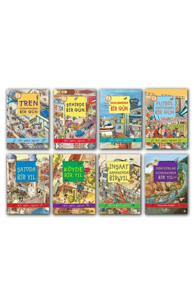 Tren Istasyonunda Şehirde Bir Gün Köyde Şatoda Bir Yıl Set 8 Kitap ürün görseli 1