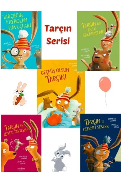 5 Kitap Set Tarçın Kaybolan Havuçları, Gizemli Sesler, En iyi Arkadaşları, Geçmiş Olsun, İş Kültür ürün görseli 1
