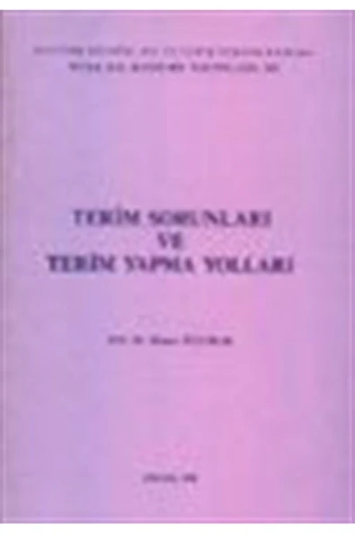 Terim Sorunları Ve Terim Yapma Yolları ürün görseli 1