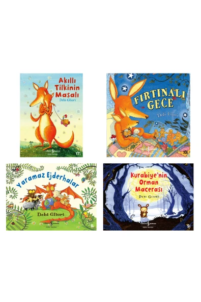 Okul Öncesi Resimli Öyküler Seti 4 Kitap Fırtınalı Gece Akıllı Tilkinin Masalı Yaramaz Ejderhalar ürün görseli 1