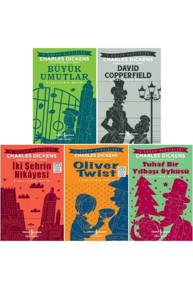 İŞBANKASI- Charles Dickens Çocuk Klasikleri 5 Kitap Set / Büyük Umutlar - David Copperfield ürün görseli 1