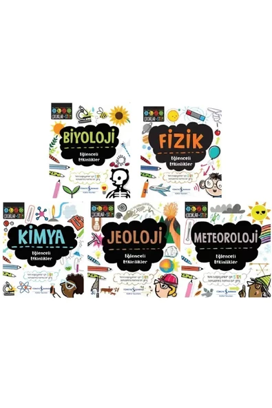 Eğlenceli Etkinlikler STEM 5 Kitap Set / Biyoloji-Fizik-Kimya-Jeoloji-Meteoroloji ürün görseli 1