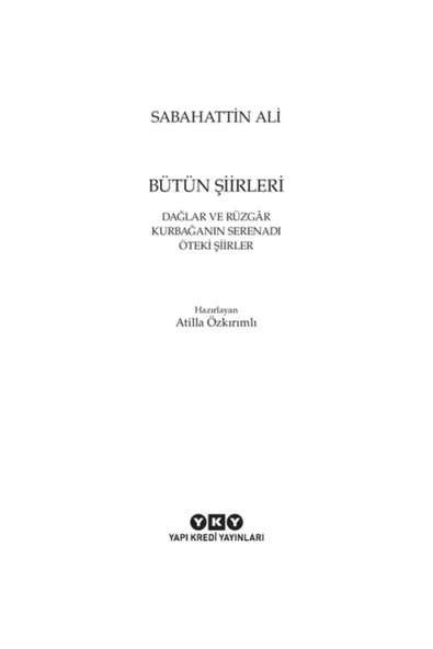 Bütün Şiirleri / Sabahattin Ali - Resim 4