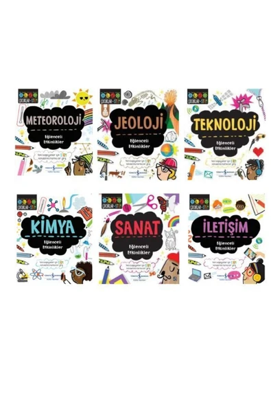 Eğlenceli Etkinlikler 6 Kitap Set 1 (iletişim - Meteoroloji - Teknoloji - Sanat - Kimya - Jeoloji) ürün görseli 1