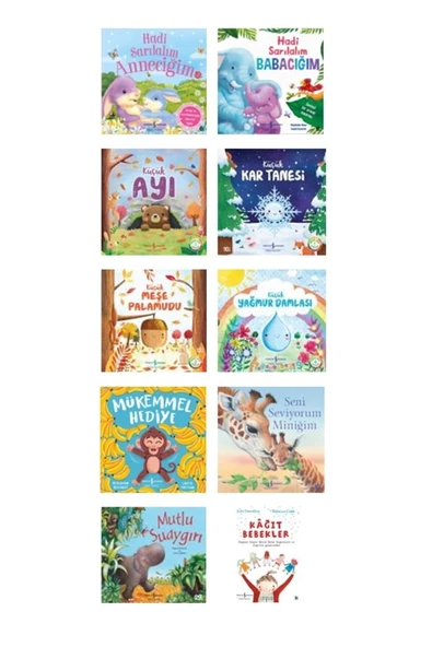 Hadi Sarılalım Anneciğim-seni Seviyorum Miniğim-küçük Meşe Palamudu-kağıt Bebekler Toplam 10 Kitap ürün görseli 1