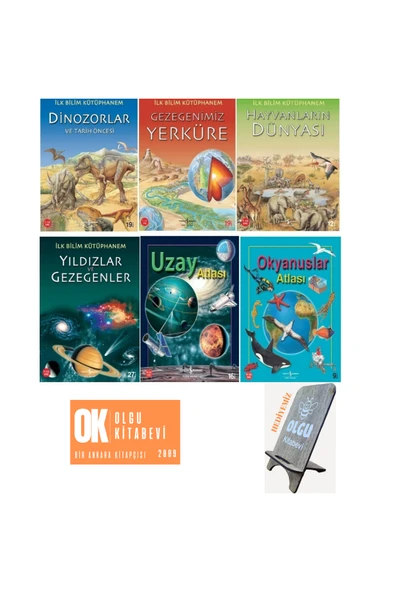 Ilk Bilim Kütüphanem / Dinozorlar - Yıldızlar Ve Gezegenler - Uzay Atlası - Hayvanların - 6 Kitapset ürün görseli 1