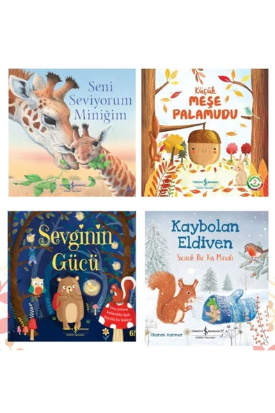 Iş Bankası Kültür Seni Seviyorum Miniğim + Küçük Meşe Palamudu+sevginin Gücü + Kaybolan Eldiven Set ürün görseli 1