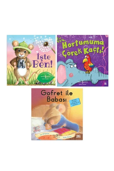 İŞBANKASI-En Çok Tercih Edilen Resimli Kitaplar3 Lü Set Işte Ben Hortumuma Çörek Kaçtı ürün görseli 1