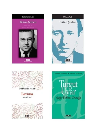 Sabahattin Ali - Özdemir Asaf - Turgut Uyar - Orhan Veli Şiirleri 4 Kitap Set - 1