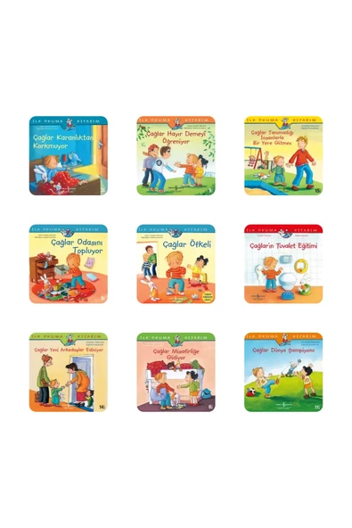 4-6 Yaş Çağlar ile Sosyal Beceriler Serisi /9 Kitap/ Okul Öncesi Değerler Eğitimi+Okuma Takip Ayracı ürün görseli 1