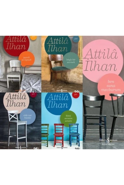 Atilla Ilhan 5 Kitap Şiir Seti-ben Sana Mecburum-böyle Bir Sevmek-yasak Sevişmek-kimi Sevsem Sensin - 1